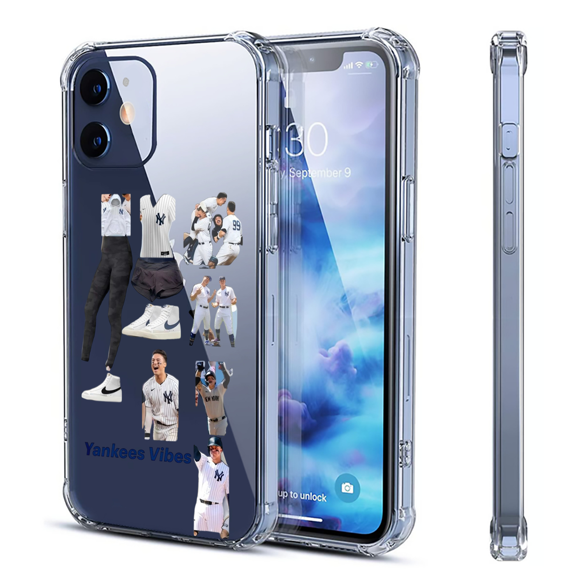 New York Yankees 282 Clear IPhone 12 Case – Soft TPU With UV Print – Enhanced Drop Protection, Precise Fit, Anti-Fingerprint, Customizable Design, Scratch-Resistant, Yellow-Resistant